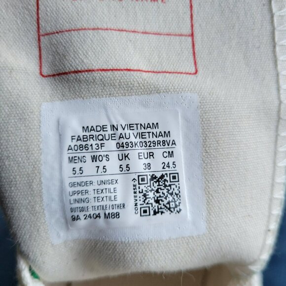 ⭐Converse Chuck Taylor All Star Hi Canvas Sz 5.5 Men Shoes Sneaker Green A08613F - Picture 10 of 10